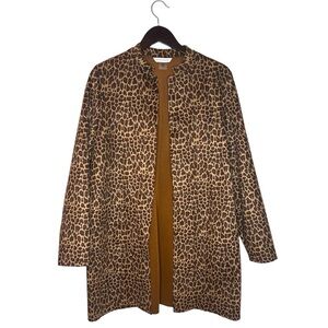 🆕 ALLISON DALEY Microfiber Animal Print Overcoat